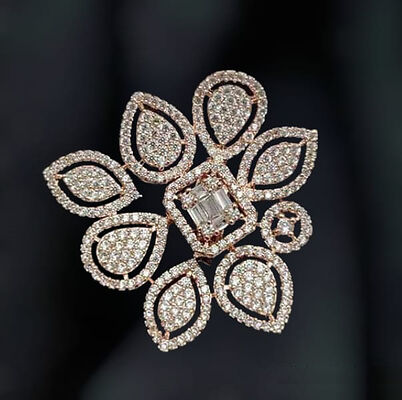 Keyline Platinum Plated Traditional Classy Design Pink American Diamond Ring  For Girls at Rs 265/piece | अमेरिकन डायमंड की अंगूठी in Panipat | ID:  20598744397