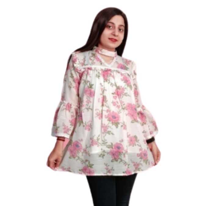 Trendy cotton designer tops for girls - Richous