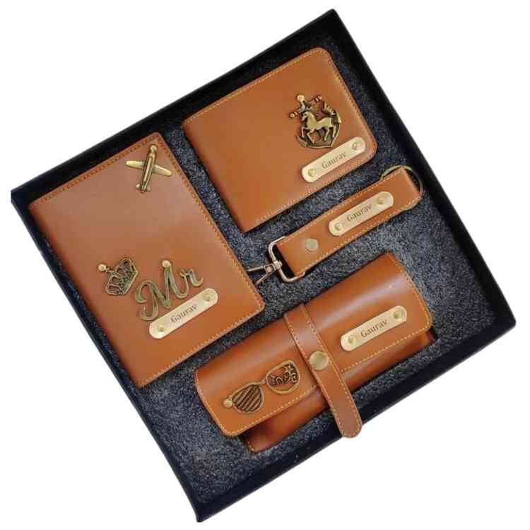 Unique Customized Gifts for Men: Wallet, Passport Cover, Keychain, and  Sunglass Cover