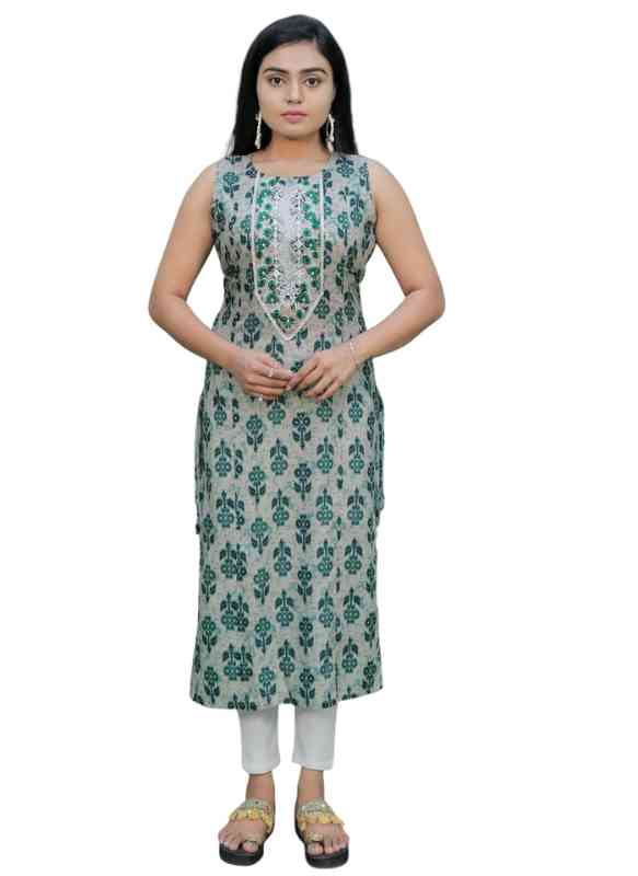 Buy online Ladies Cotton Printed Short Kurti Mehandi from Kurta Kurtis for  Women by Amit Textile for ₹1069 at 37% off | 2024 Limeroad.com