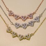 Richous Love Flower Heart Pendant Necklace -2