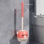 Toilet Brush With Holder-red
